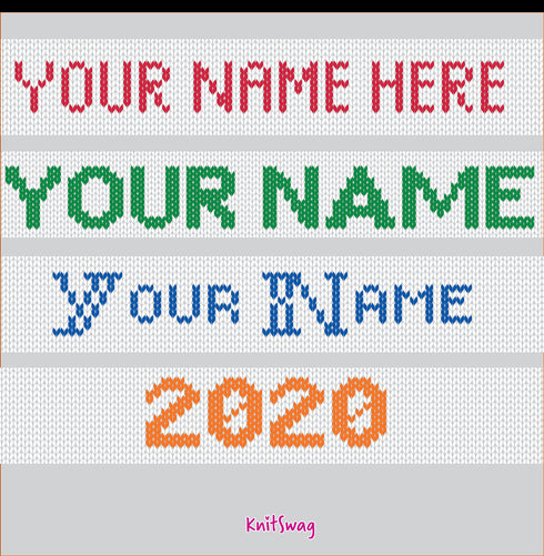 Custom Fair Isle Alphabet Name Chart, Knitting Alphabet Chart
